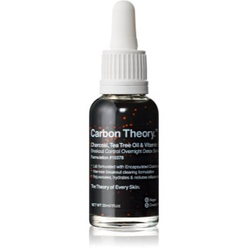 Carbon Theory Charcoal, Tea Tree Oil & Vitamin E ser de noapte pentru regenerarea pielii cu efect de revitalizare pentru pielea problematica - imagine 2
